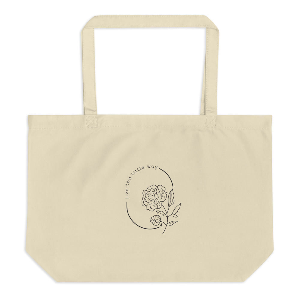 "Live the Little Way" - Large organic tote bag