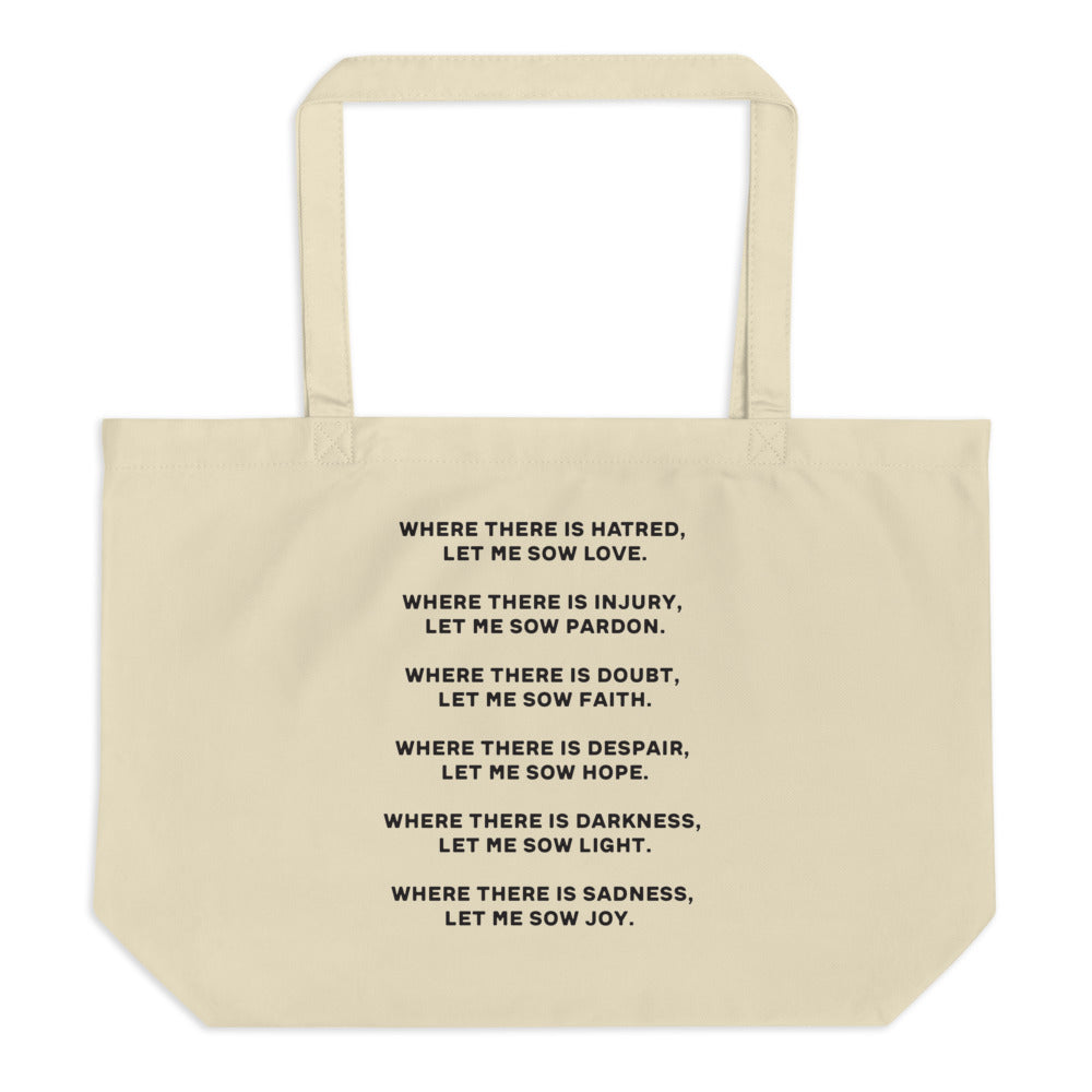 "Sow Love" - Large organic tote bag