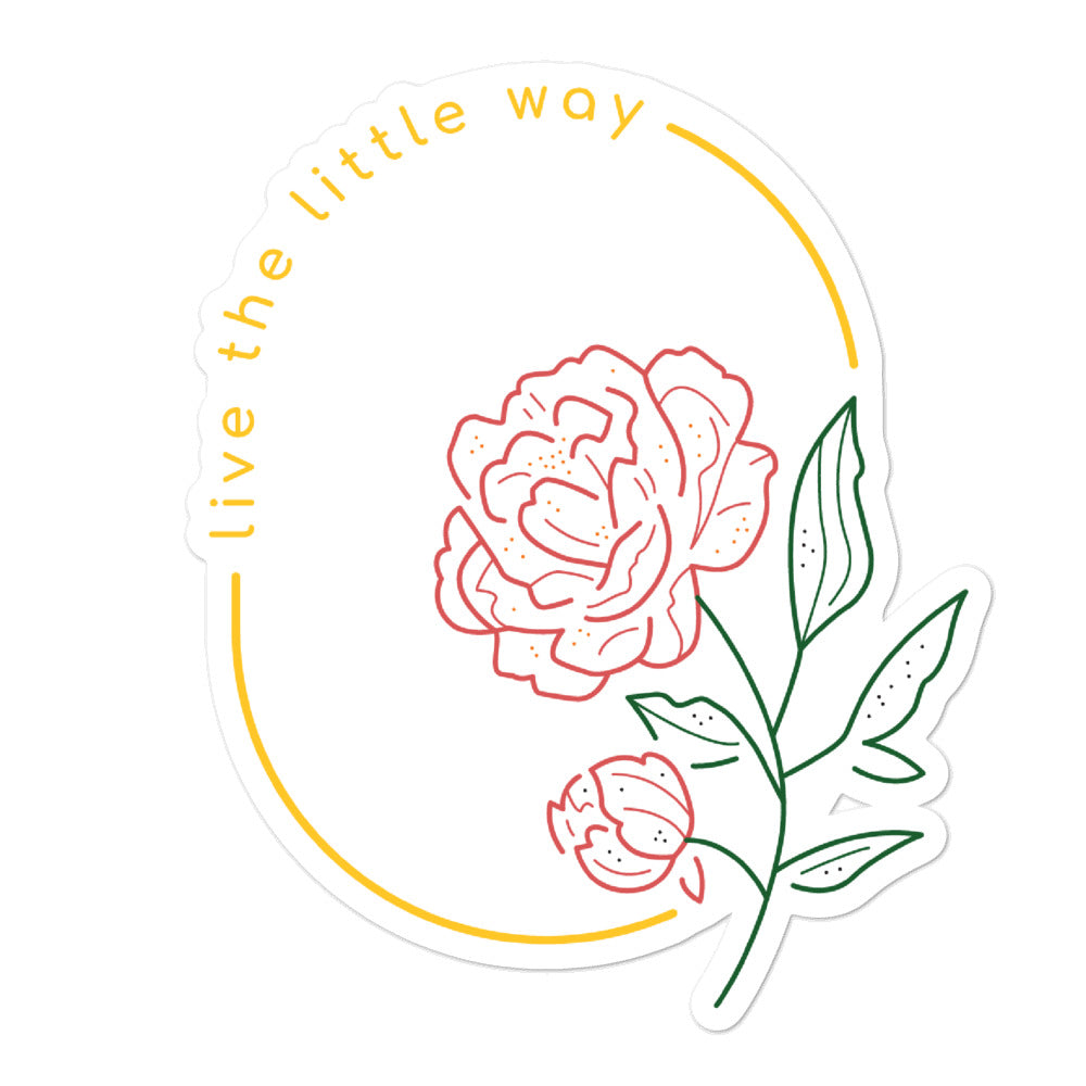 "Live the Little Way" - Bubble-free stickers