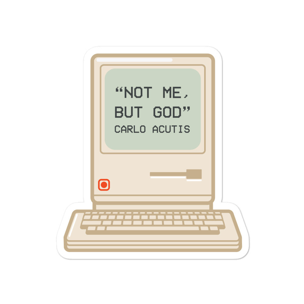 "Not me, but God"  Blessed Carlo - Bubble-free stickers